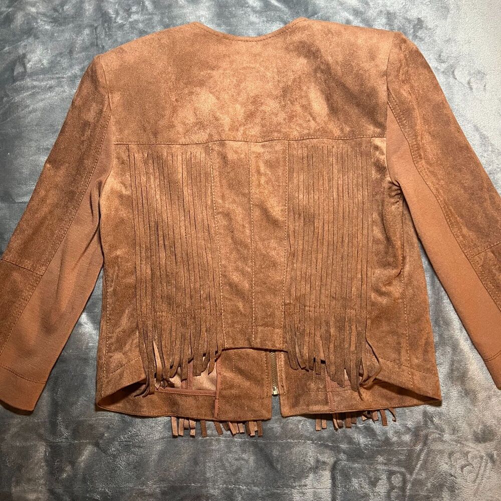 BCBGMAXAZRIA Fringe Jacket S Vintage Y2K 70s Cowgirl Western Boho Festival Retro - Picture 6 of 8